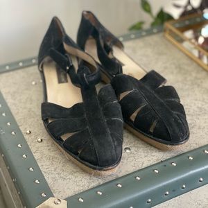 Anne Klein black sandal espadrilles. Size 9.